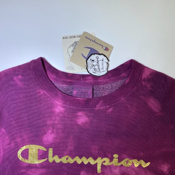 Champion Sweatshirt Tie - Dye Berry Crew Neck - Picture 7 of 9